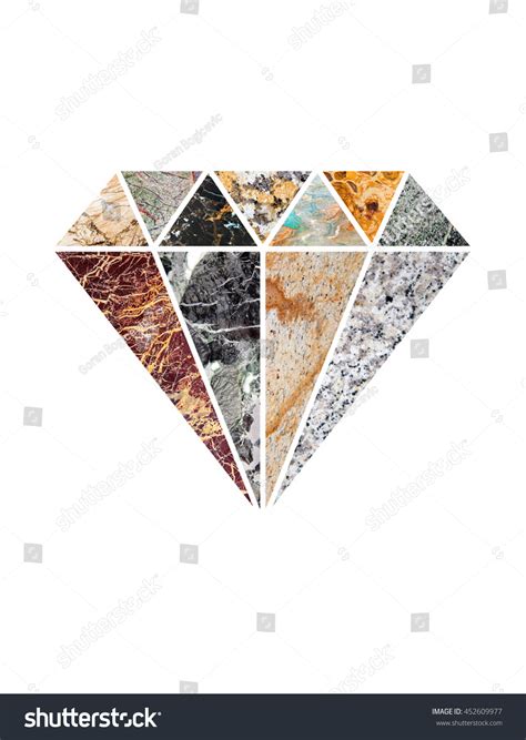 Abstract Diamond Shape Collage Poster Made Stock Photo 452609977 ...