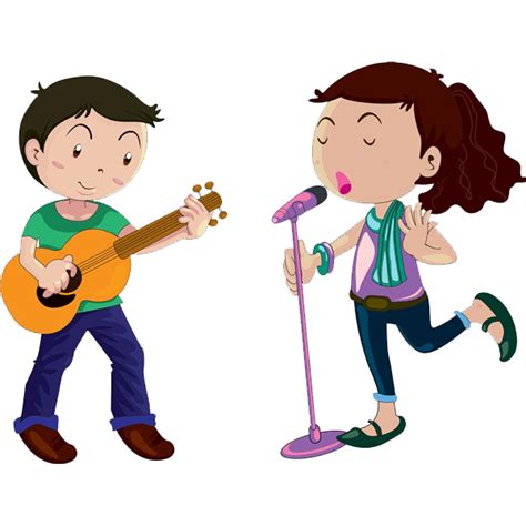 Microphone Cartoon Singing Female - Singing children png download - 600 ...