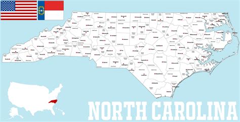 Printable Map Of North Carolina Cities