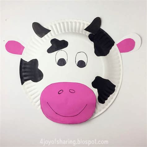 Paper Plate Cow Craft - The Joy of Sharing