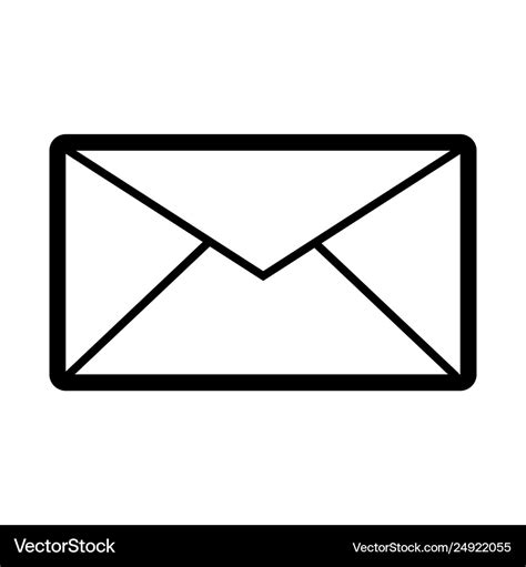 Email icon black and white mail Royalty Free Vector Image