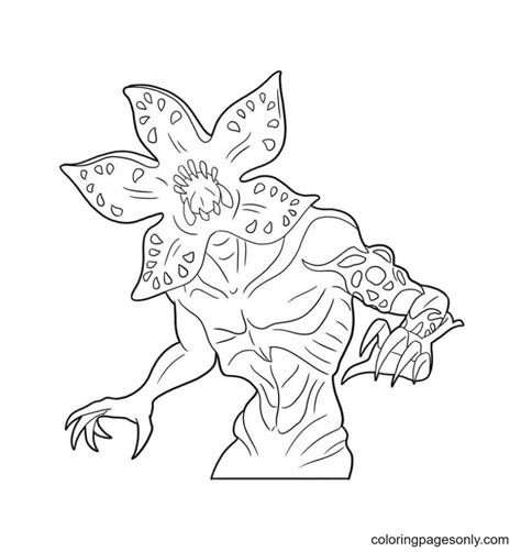 Demogorgon Stranger Things Coloring Page - Free Printable Coloring Pages