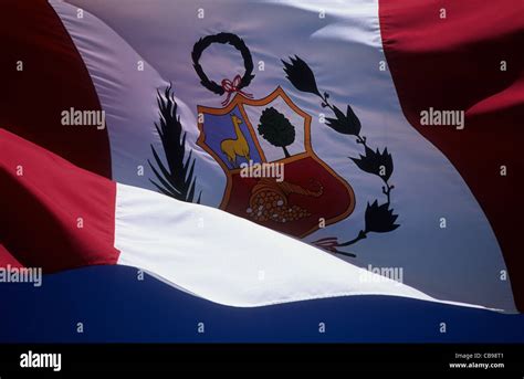 National flag / colours of Peru Stock Photo - Alamy