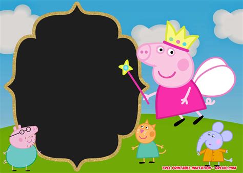 FREE-Chalk-Peppa-Pig-Invitation-Template | Download Hundreds FREE ...