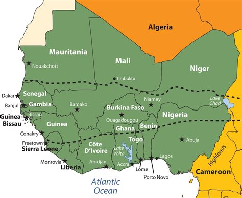 Map Africa West Coast – Topographic Map of Usa with States