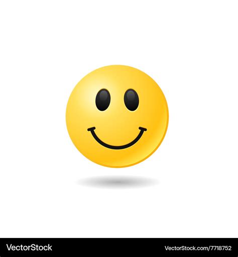 Happy emoticon emoji bright smile symbol eps Vector Image