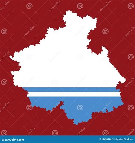 Altai Republic Flag and Map Silhouette. Stock Illustration ...