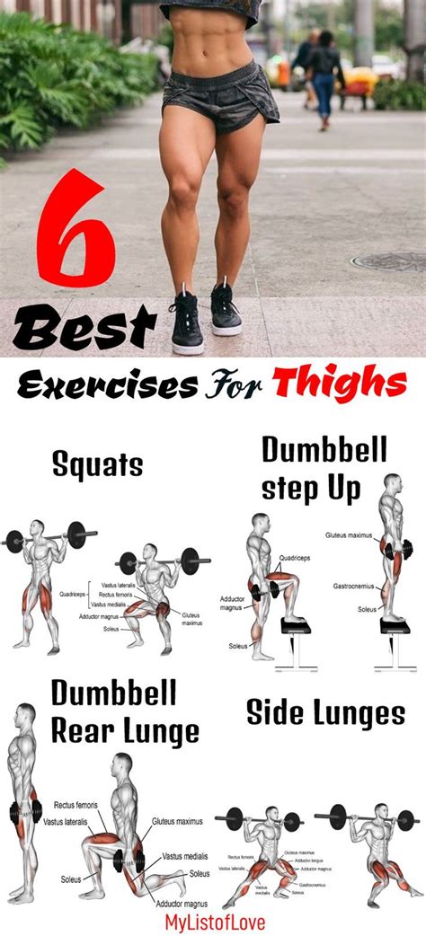 6 Best Exercises For Thighs - #Exercises #thighs Reduce Belly Fat, Lose ...