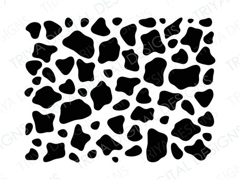 Cow Print SVG Cut File Cow Spots Print PNG Files Black - Etsy UK