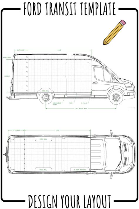 Ford Transit Template - Floor Plan & Interior Layout - FarOutRide ...