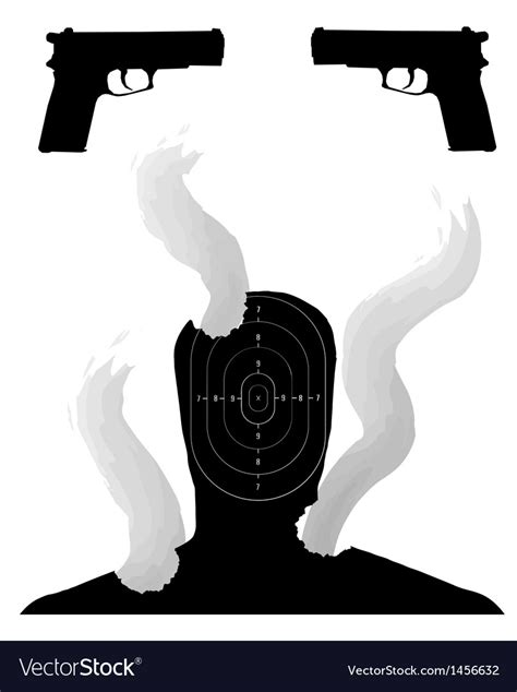 Gun target Royalty Free Vector Image - VectorStock