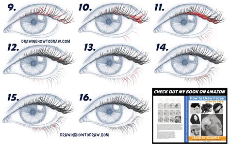 How to Draw Eyelashes (Women’s and Men’s) Easy Step by Step Drawing ...