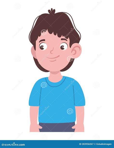 Autism little boy stock vector. Illustration of isolated - 283956267