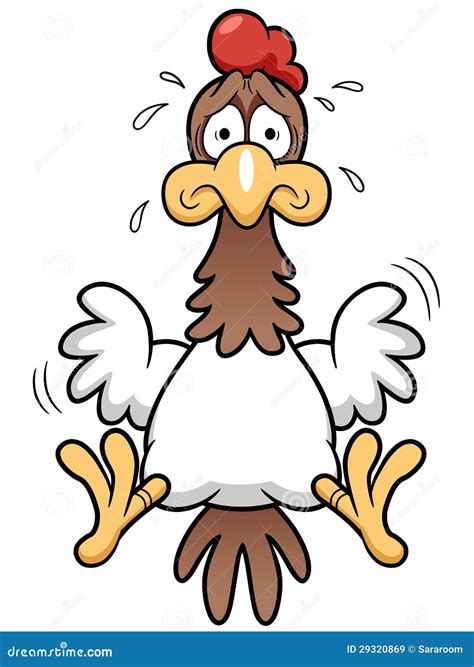 Scared Chicken Cartoon Images