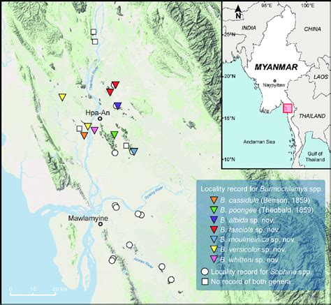 Map of the Salween River basin (known as Thanlwin River) in the ...