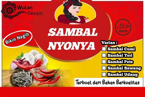 Contoh Stiker Kemasan Jajanan Pedas Stiker Sambal Stiker Makanan | The ...