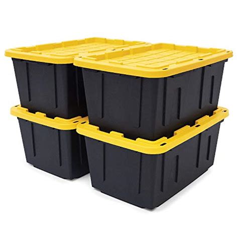 Best Black Storage Bins With Yellow Lids