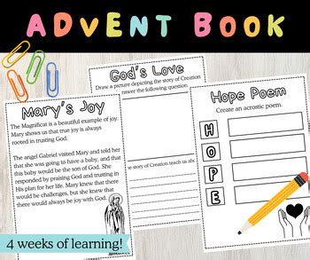 Catholic Advent Book - 4 Week Unit by The Catholic Online Teacher