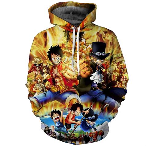 One Piece Luffy Harajuku Print Pullovers Hoodie Large Size 5XL - One ...