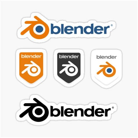 "Blender 3D Sticker Set / Blender Logo " Sticker for Sale by ...