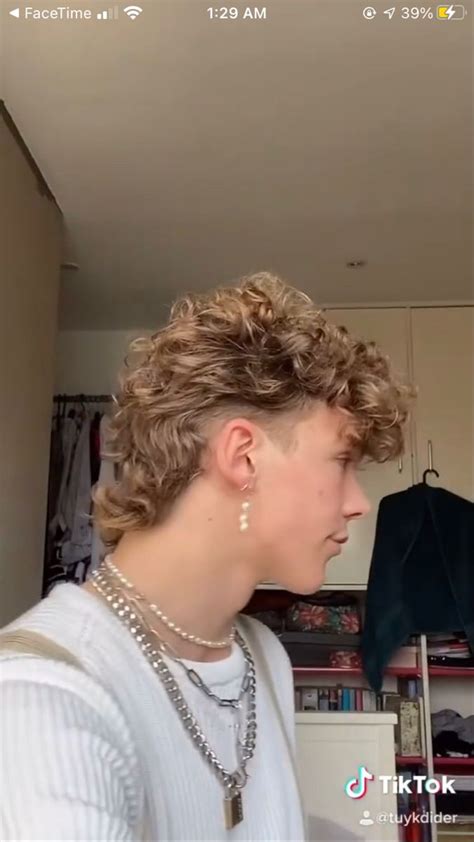 Curly Mullet Hairstyle for Men