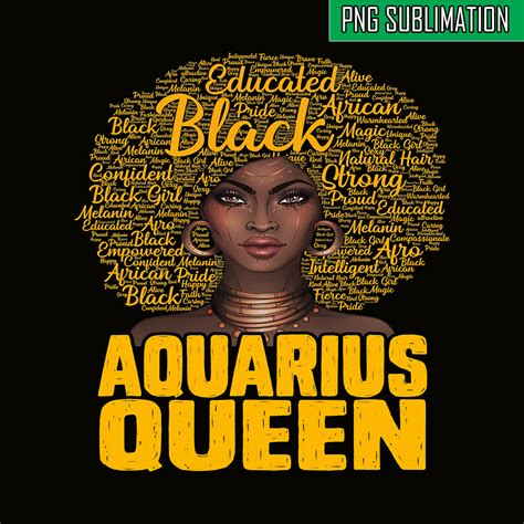 Aquarious Gold Queen PNG, Birthday Queen PNG, Happy Birthday - Inspire ...