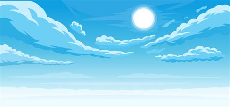 Cloudy Sky Background Clipart Blue