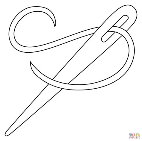 Sewing Needle Emoji coloring page | Free Printable Coloring Pages