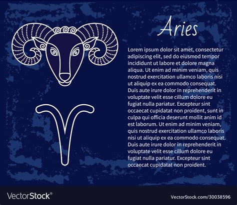 Aries astrology element for horoscope zodiac sign Vector Image