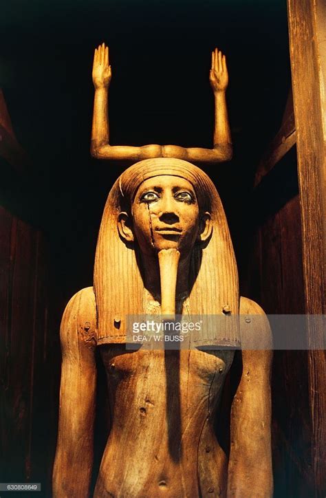 Ka of Pharaoh Hor I or Hor Awibre, wooden statue. Egyptian... | Ancient ...