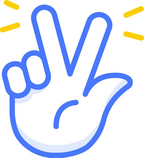 peace hand sign hand emoji sticker icon 27274426 PNG