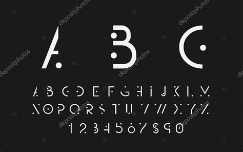 White alphabetic fonts and numbers. Stock Vector Image by ©deisgorelkin ...