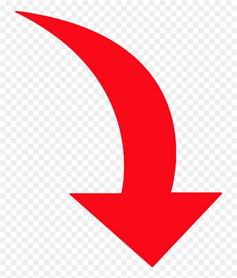 Red Curved Arrow Png - Curved Red Arrow Png, Transparent Png - vhv