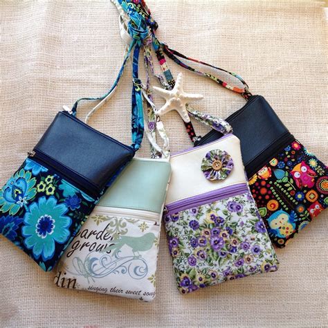 I just finished sewing some small crossbody bags with new fabric ...