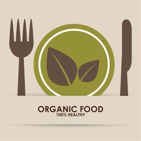 Creative organic food logo vector 04 free download