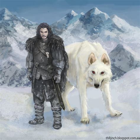 Jon Snow and Ghost by thlbest on DeviantArt