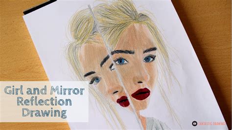 [10000印刷√] reflection girl in the mirror drawing 206011-Girl reflection ...