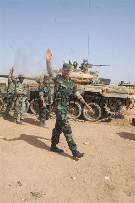 Syrian History - Bashar al-Assad at a military drill in 1999