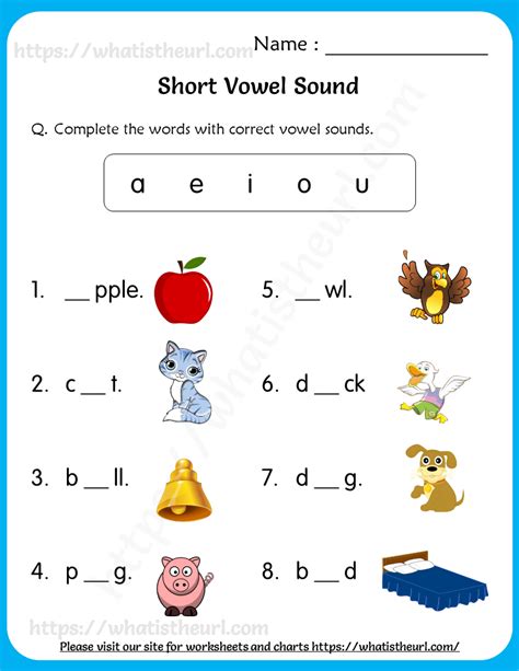 Short O Vowel Sound Worksheets