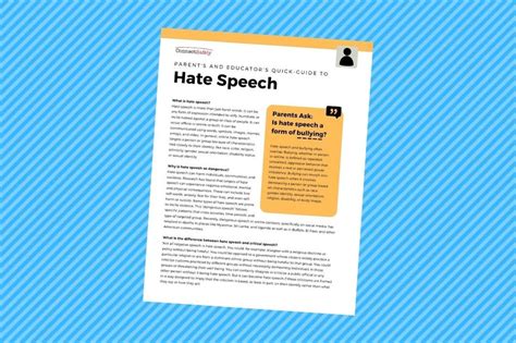 Parent's and Educator's Quick-Guide to Hate Speech - ConnectSafely