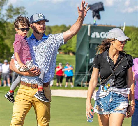 Justin Timberlake's Son Supports Him at Golf Tournament: Video