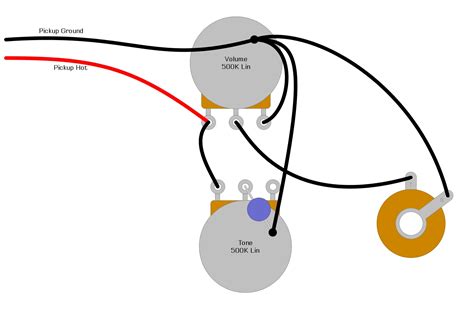 Single Pickup Guitar Wiring Diagram