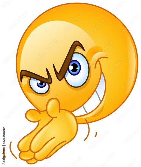 Scheming emoticon Stock Vector | Adobe Stock