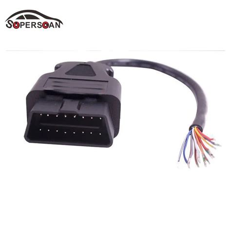 OBD2 Extension cables OBD ii 16pin Male Connector to Open OBD Cable ...