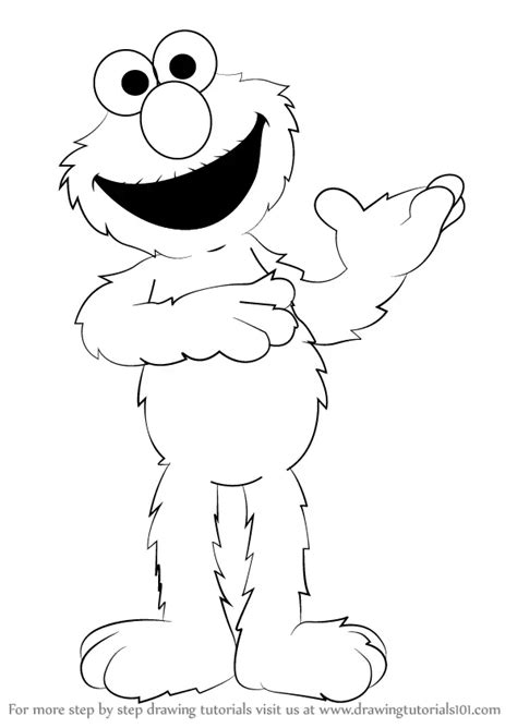 Learn How to Draw Elmo from Sesame Street (Sesame Street) Step by Step ...