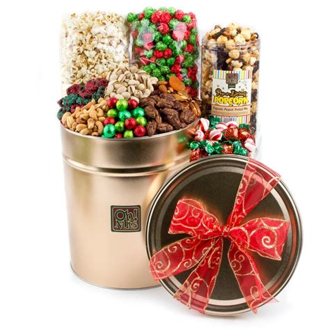 Holiday Tin Gift - 5 LB • Holiday Nut Gift Baskets • Holiday Gifts ...