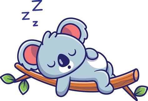 Cartoon Koala Sleeping | Free SVG