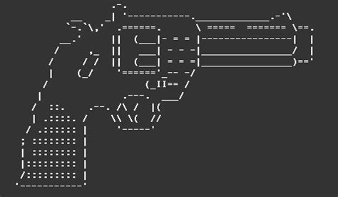 ASCII Art Gun - ASCII ART Photo (32683453) - Fanpop