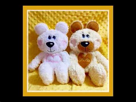 Love Bear stuffie stuffed toy ITH ' in the hoop' machine embroidery ...