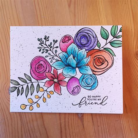 So Happy You're My Friend | Watercolor Card